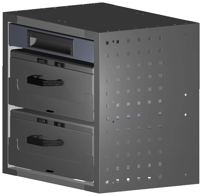 SCHUBKASTEN 507X483X360 MIT 2 TABLAREN INKL. 2 KOFFER 13000 + 1 SCHUBL.H66
