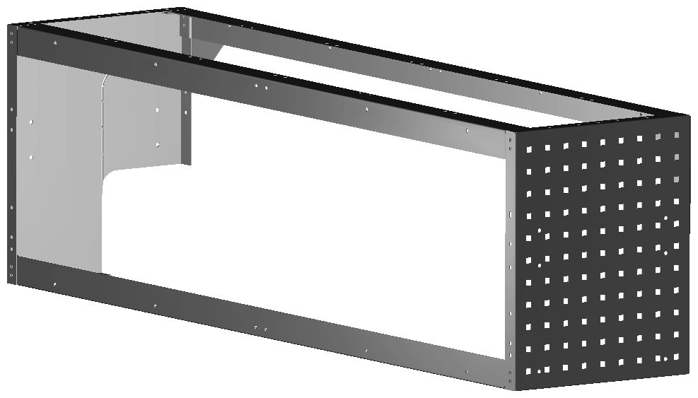 RADKASTENVERKLEIDUNG OFFEN FXR VW CADDY LINKS 1521X444X360