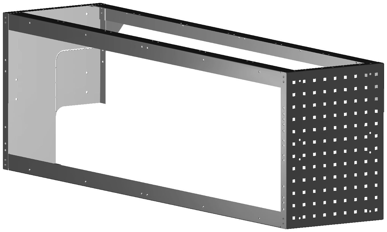 RADKASTENVERKLEIDUNG OFFEN FXR VW CADDY LINKS 1521X483X360