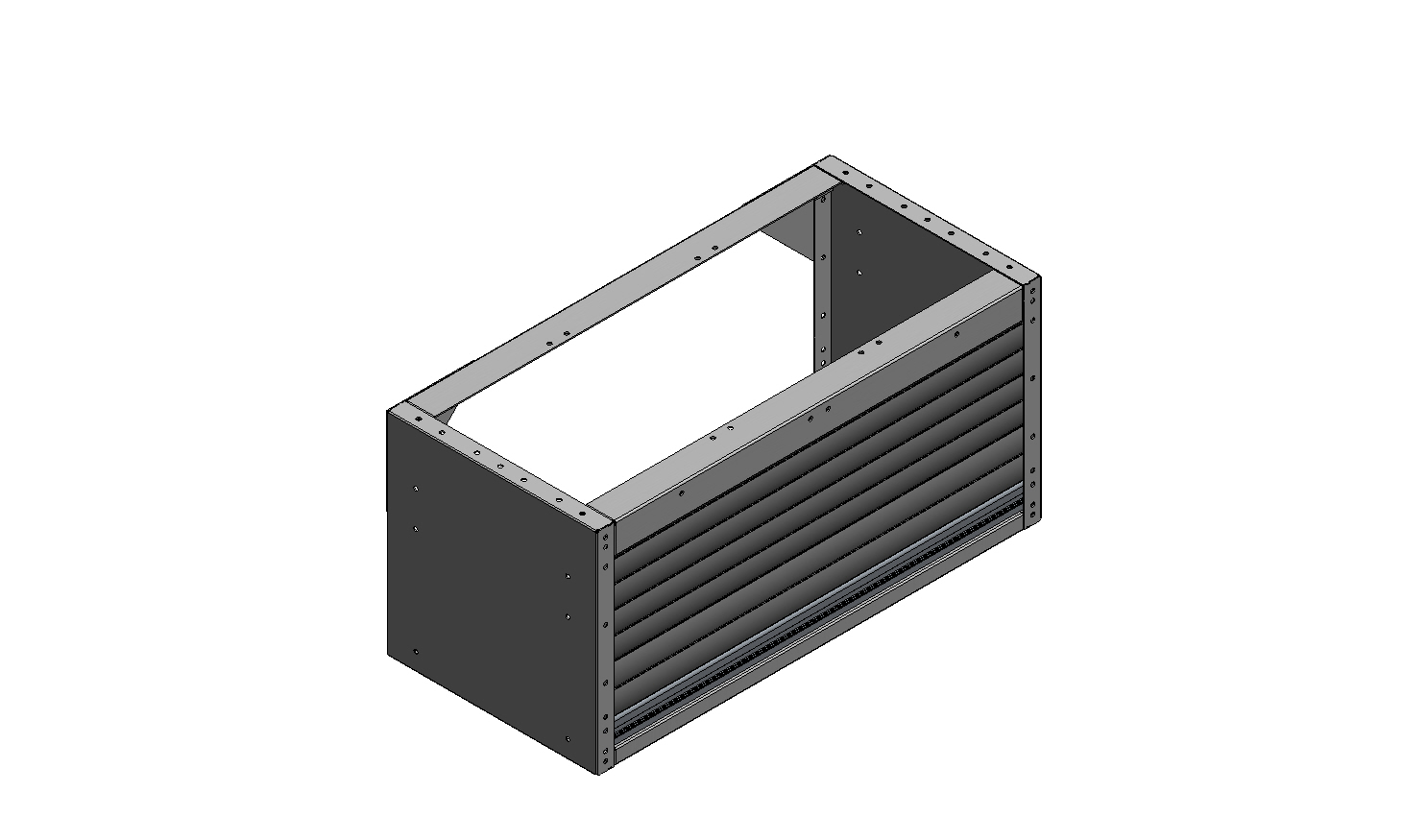 RADKASTENVERKLEIDUNG MIT ROLLADEN 760X362X360