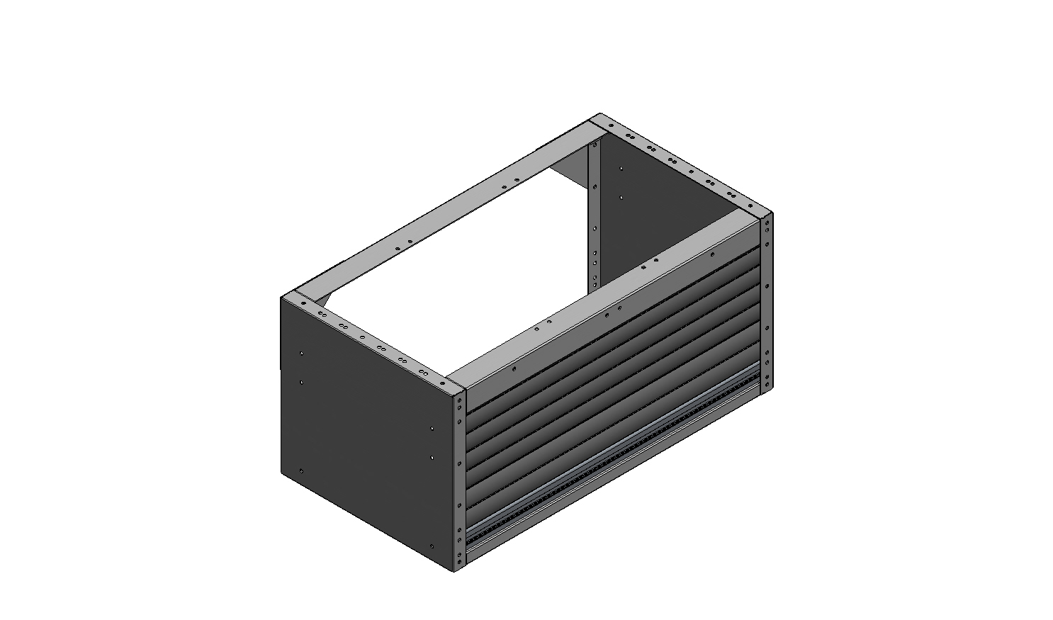RADKASTENVERKLEIDUNG MIT ROLLADEN 760X362X410