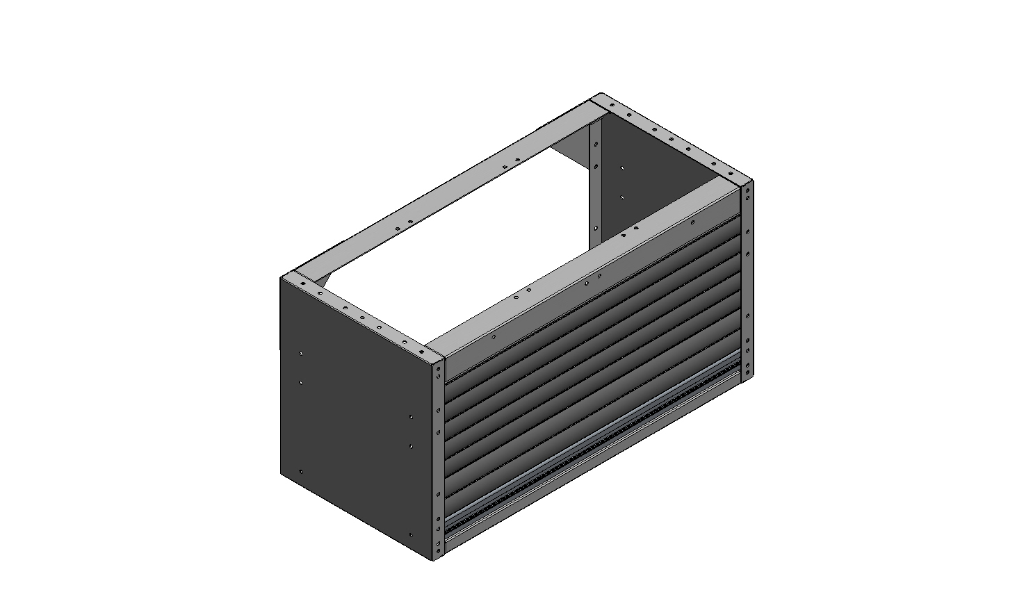 RADKASTENVERKLEIDUNG MIT ROLLADEN 760X402X360