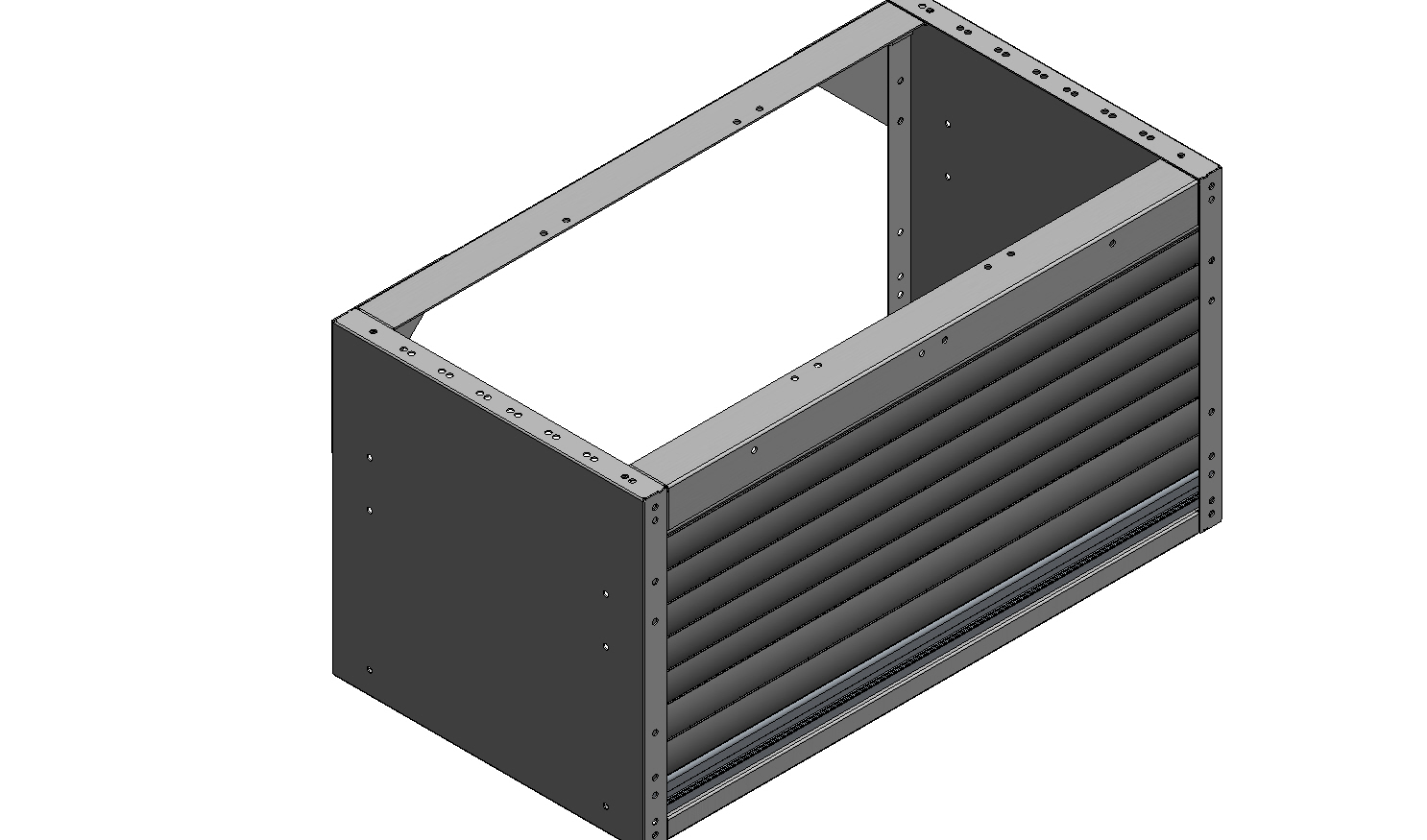 RADKASTENVERKLEIDUNG MIT ROLLADEN 760X402X410