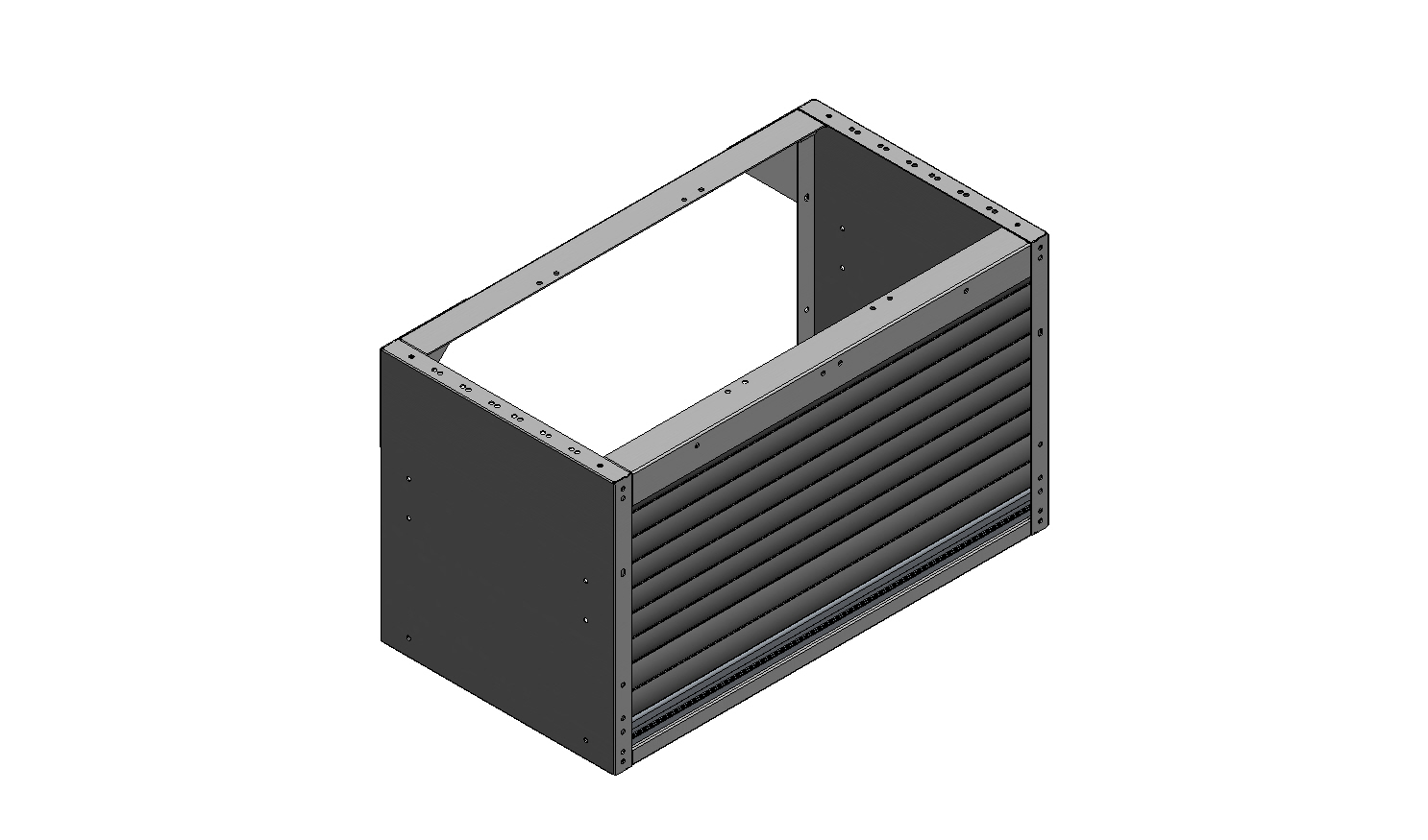 RADKASTENVERKLEIDUNG MIT ROLLADEN 760X444X410