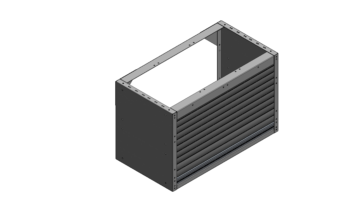 RADKASTENVERKLEIDUNG MIT ROLLADEN 760X483X410