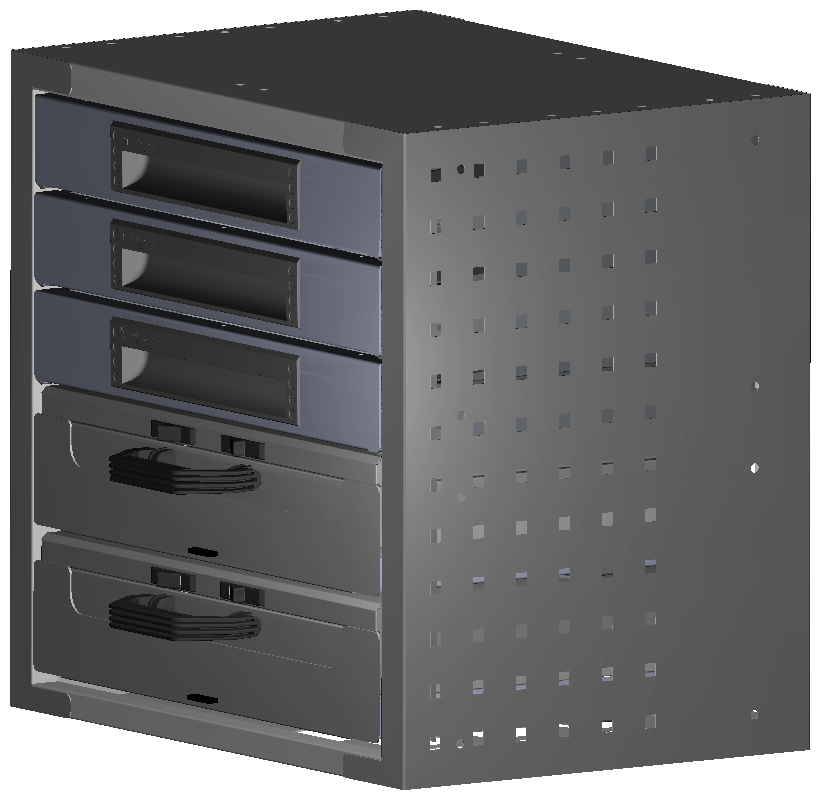 SCHUBKASTEN 507X483X360 MIT 2 TABLAREN INKL. 2 KOFFER 6623 + 3 SCHUBL.H66