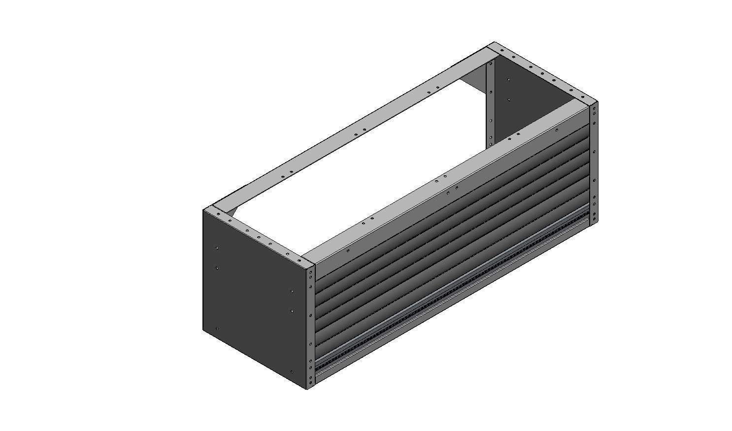 RADKASTENVERKLEIDUNG MIT ROLLADEN 1014X362X360