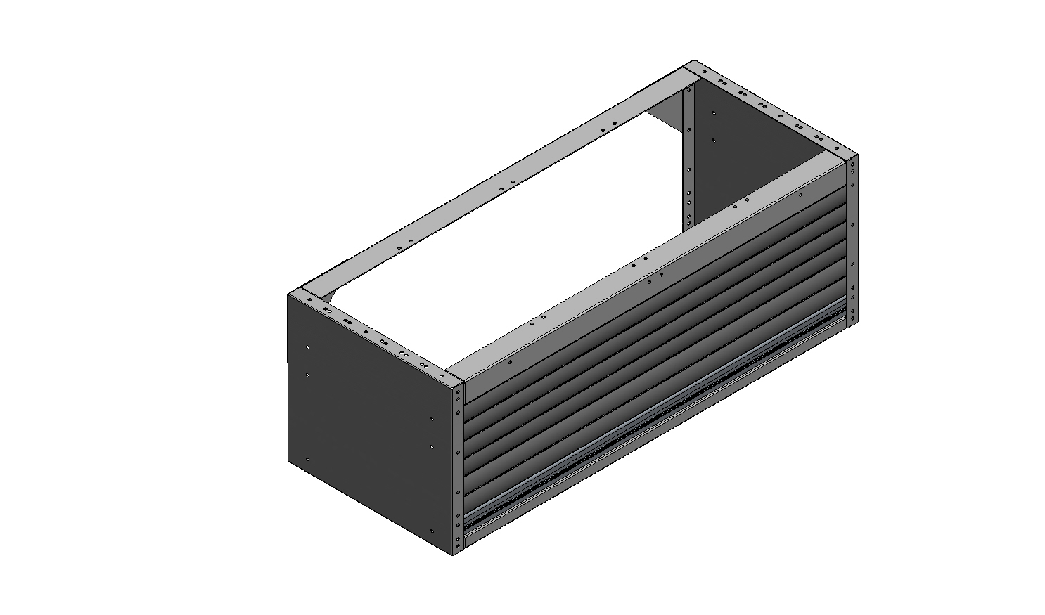 RADKASTENVERKLEIDUNG MIT ROLLADEN 1014X362X410