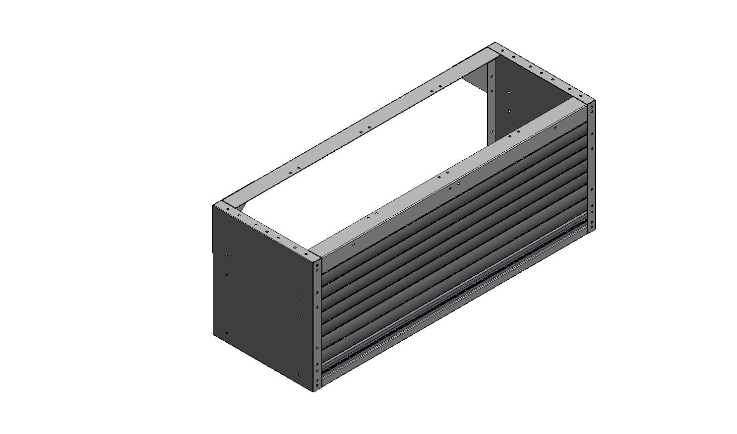 RADKASTENVERKLEIDUNG MIT ROLLADEN 1014X402X360