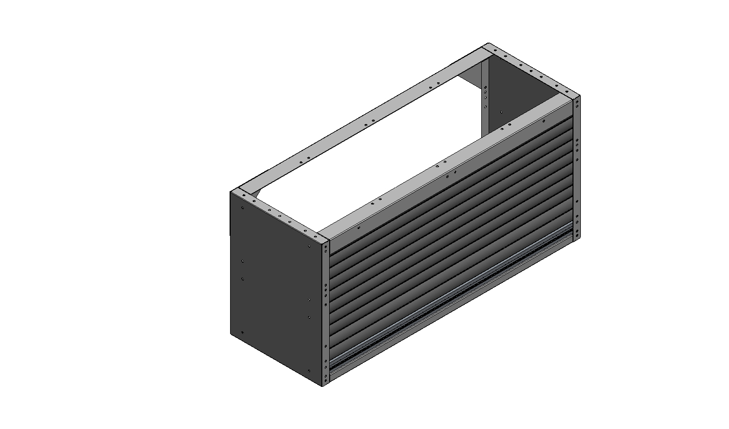 RADKASTENVERKLEIDUNG MIT ROLLADEN 1.014X483X360