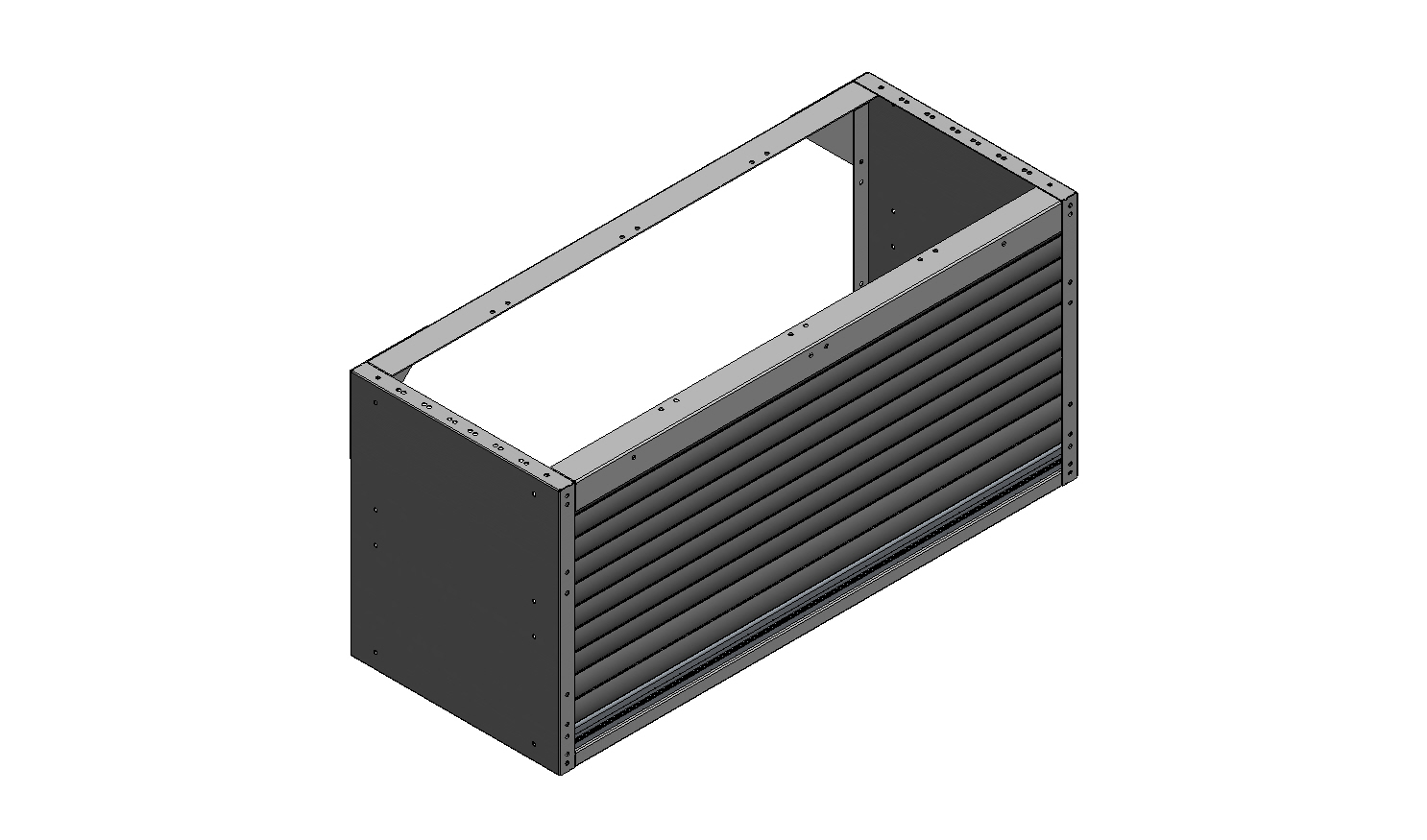 RADKASTENVERKLEIDUNG MIT ROLLADEN 1.014X483X410