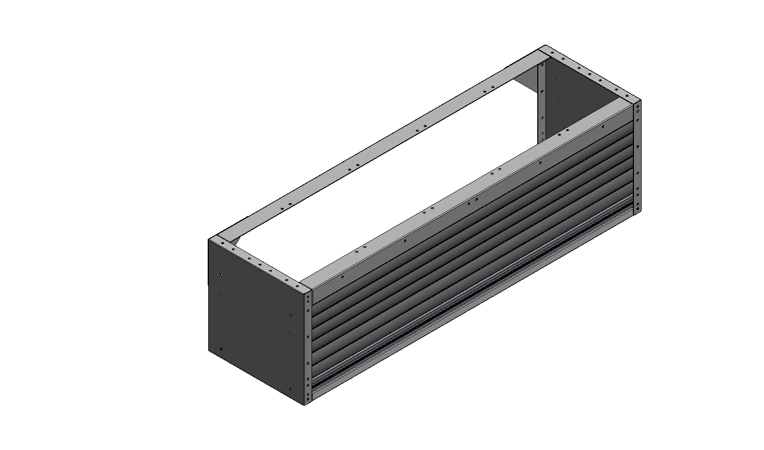 RADKASTENVERKLEIDUNG MIT ROLLADEN 1268X362X360