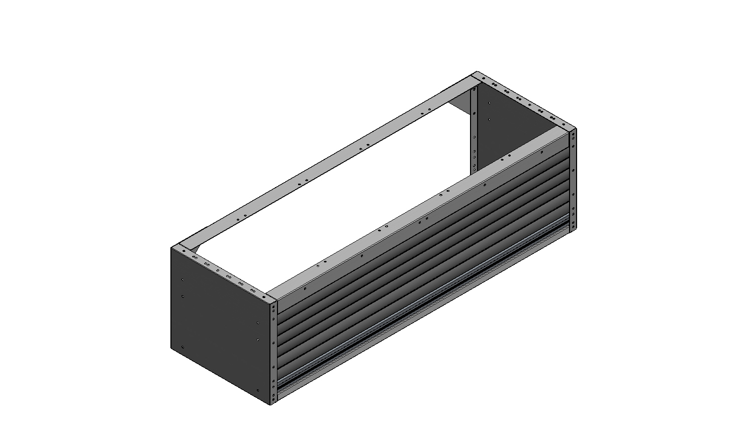 RADKASTENVERKLEIDUNG MIT ROLLADEN 1268X362X410