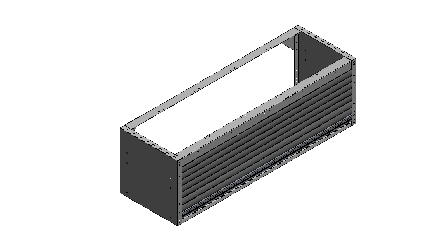 RADKASTENVERKLEIDUNG MIT ROLLADEN 1268X402X410