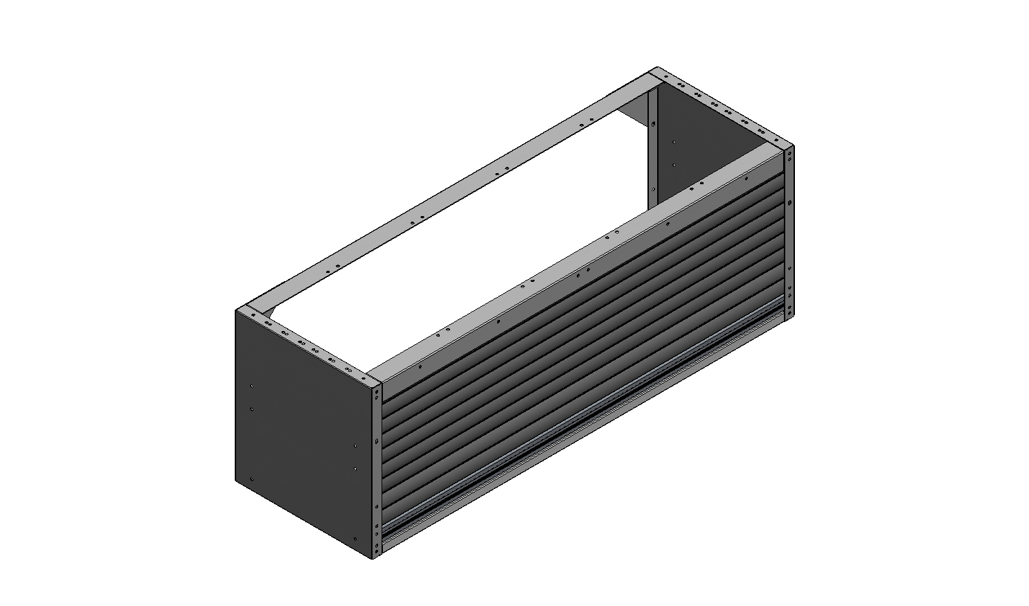 RADKASTENVERKLEIDUNG MIT ROLLADEN 1268X444X410