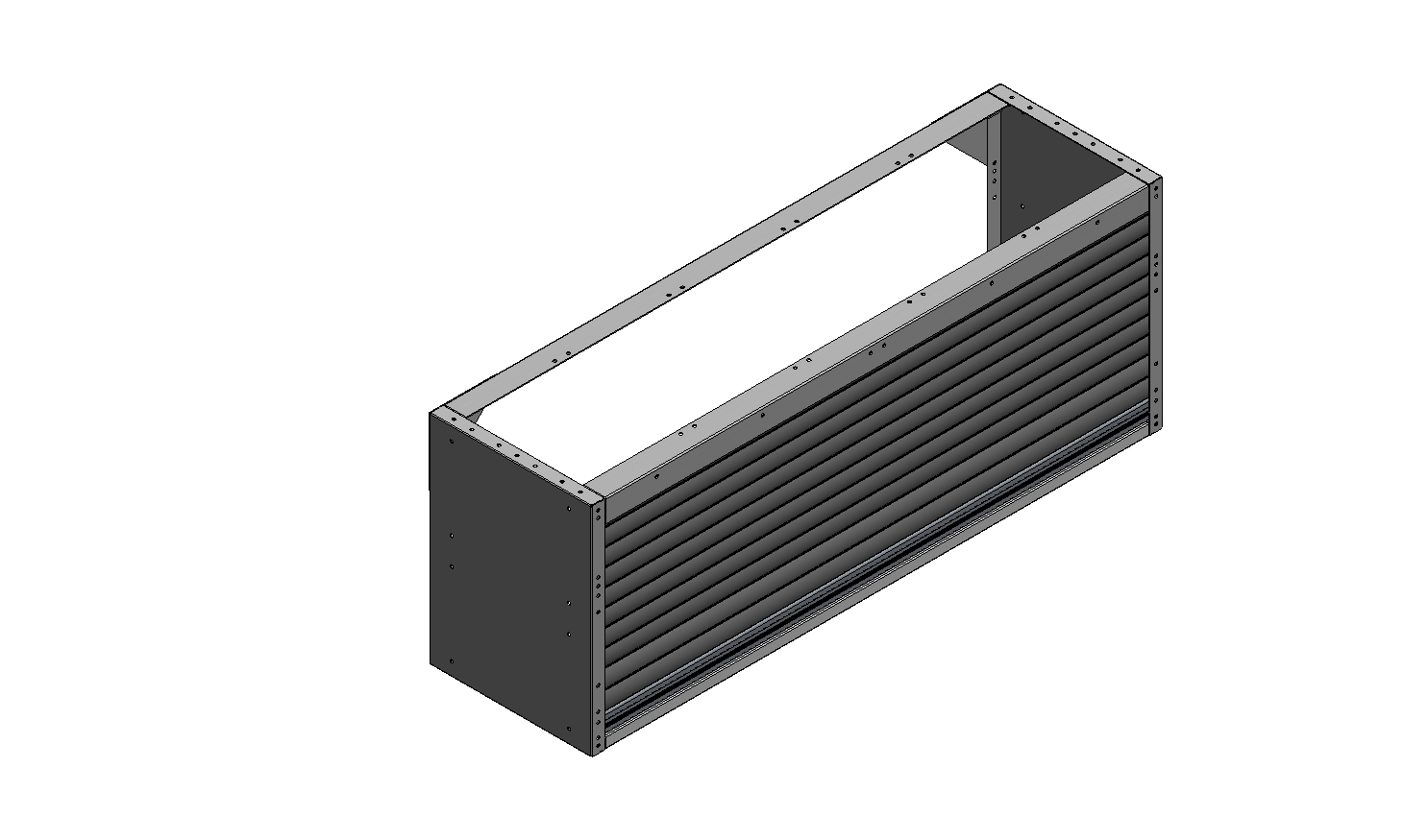 RADKASTENVERKLEIDUNG MIT ROLLADEN 1.268X483X360