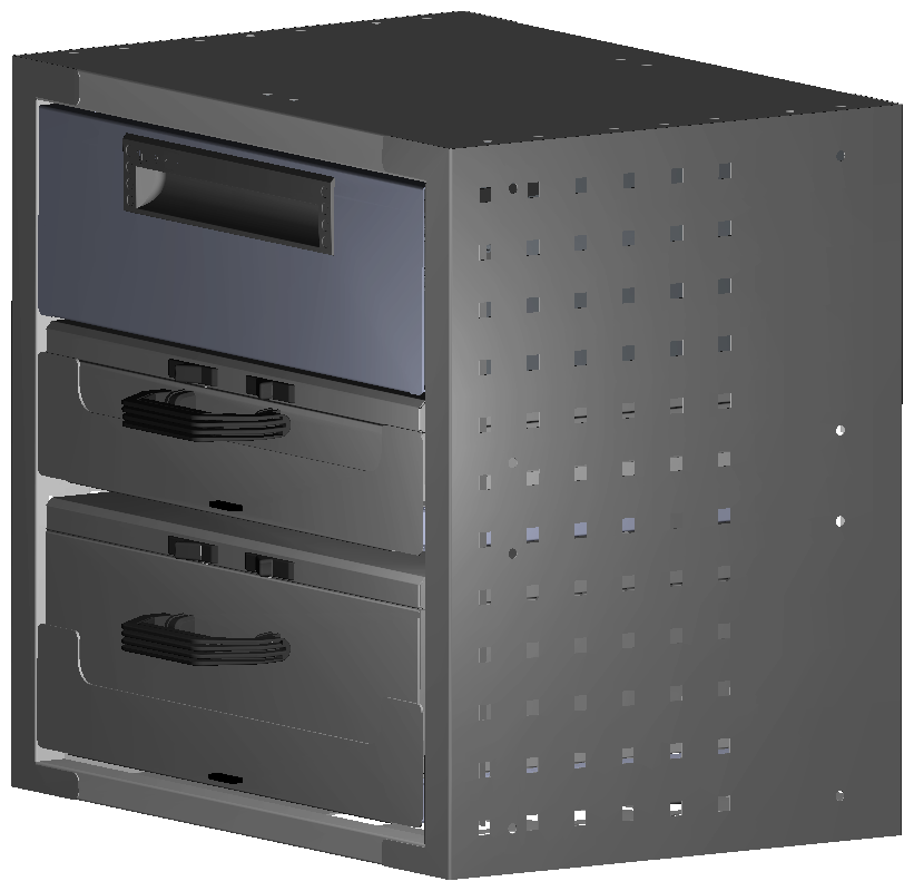SCHUBKASTEN 507X483X360 MIT 2 TABLAREN INKL. 1 KOFFER 6623 + 1 KOFFER 13000 + 1 SCHUBL.H130