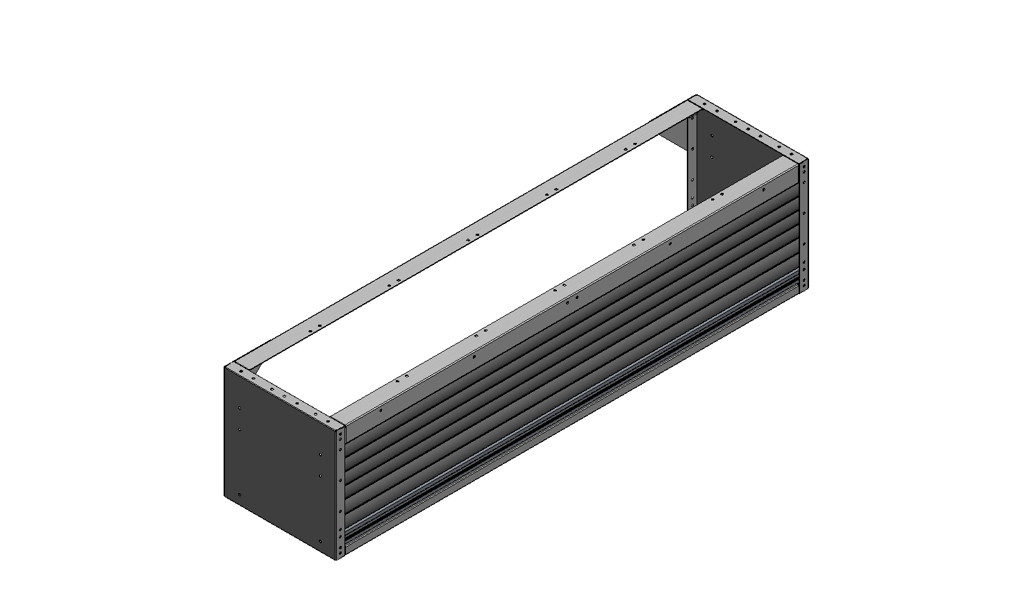 RADKASTENVERKLEIDUNG MIT ROLLADEN 1521X362X360