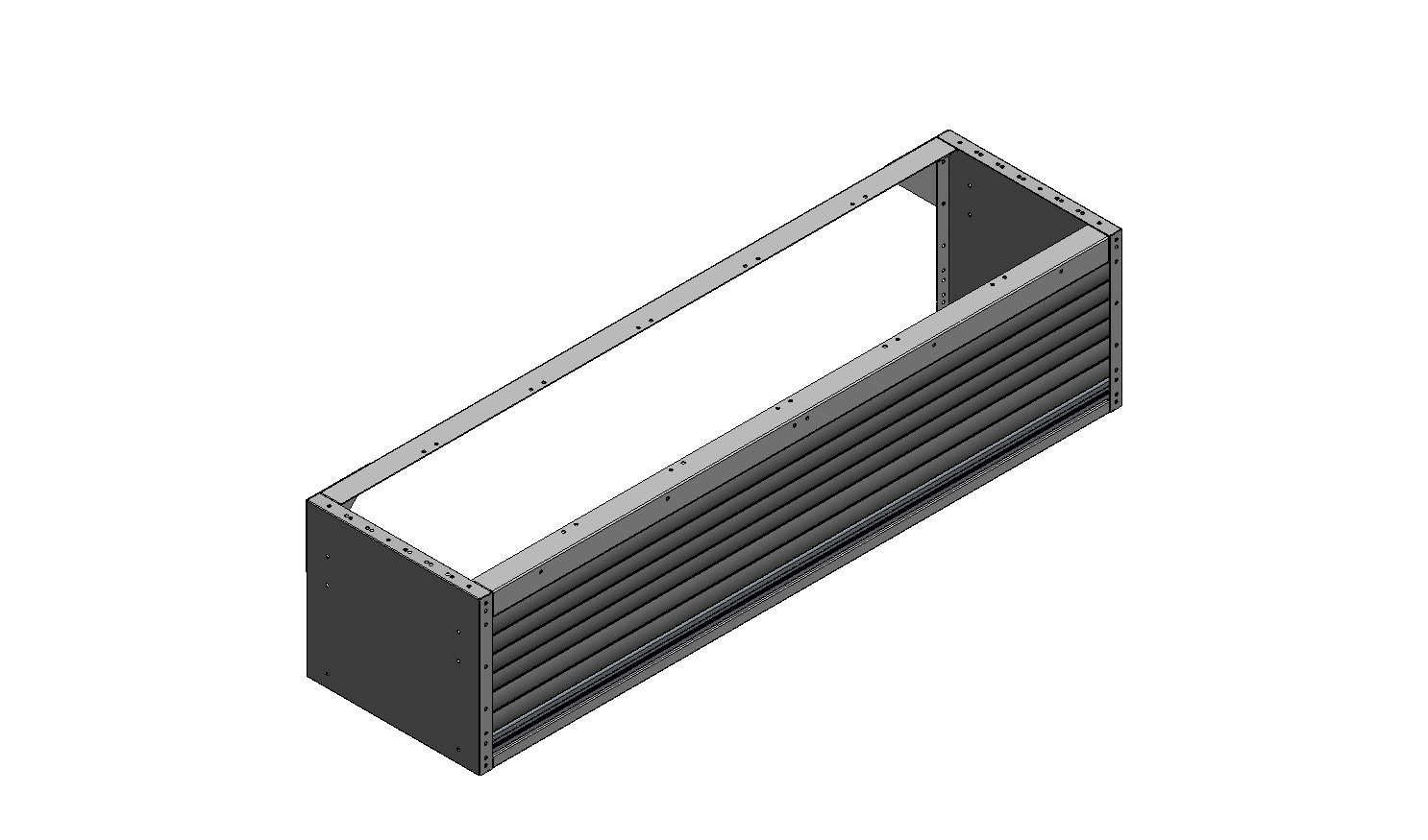 RADKASTENVERKLEIDUNG MIT ROLLADEN 1521X362X410