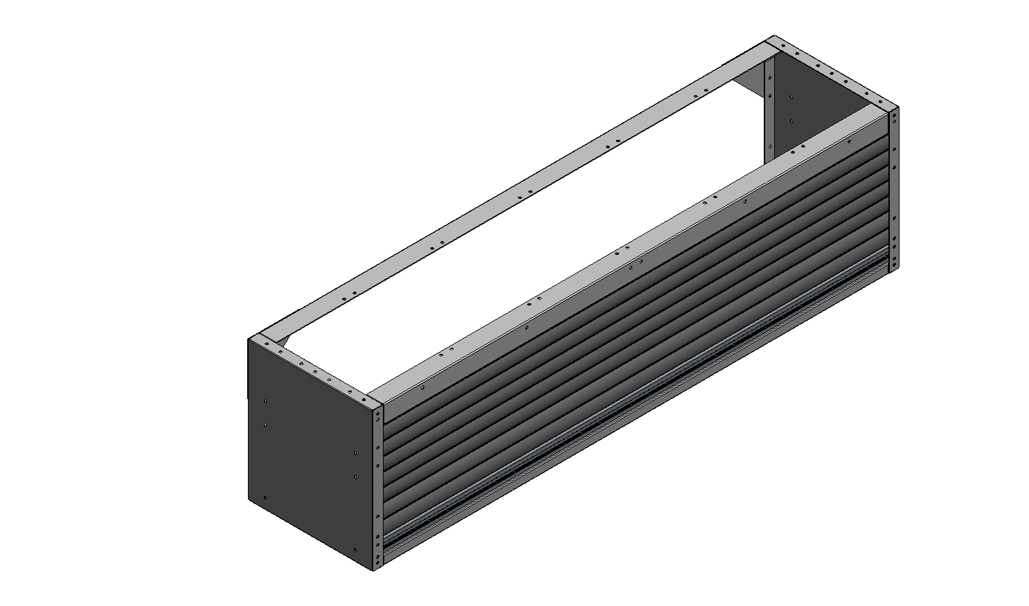 RADKASTENVERKLEIDUNG MIT ROLLADEN 1521X402X360