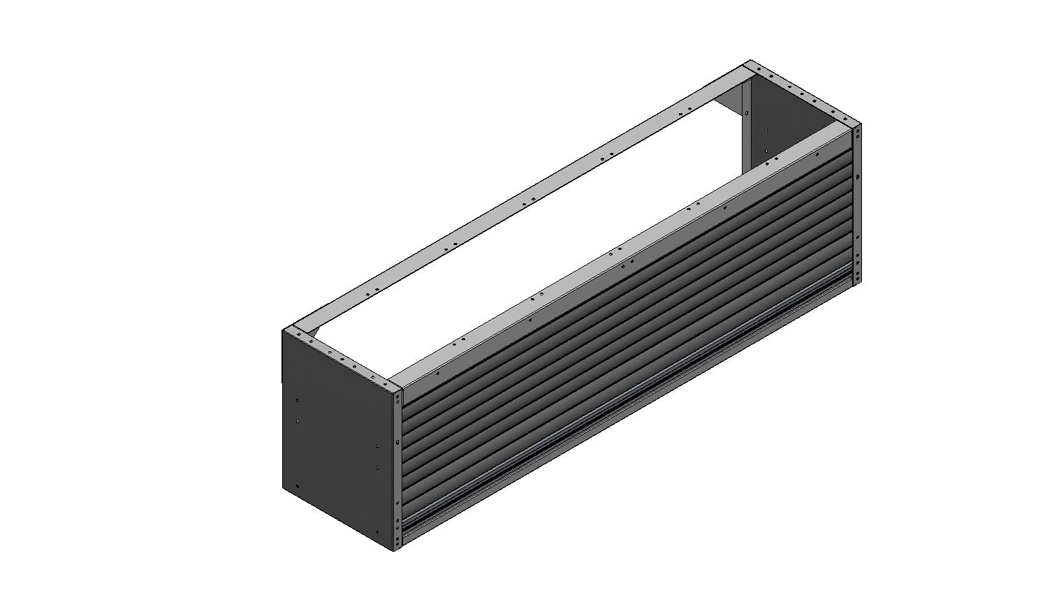 RADKASTENVERKLEIDUNG MIT ROLLADEN 1521X444X360