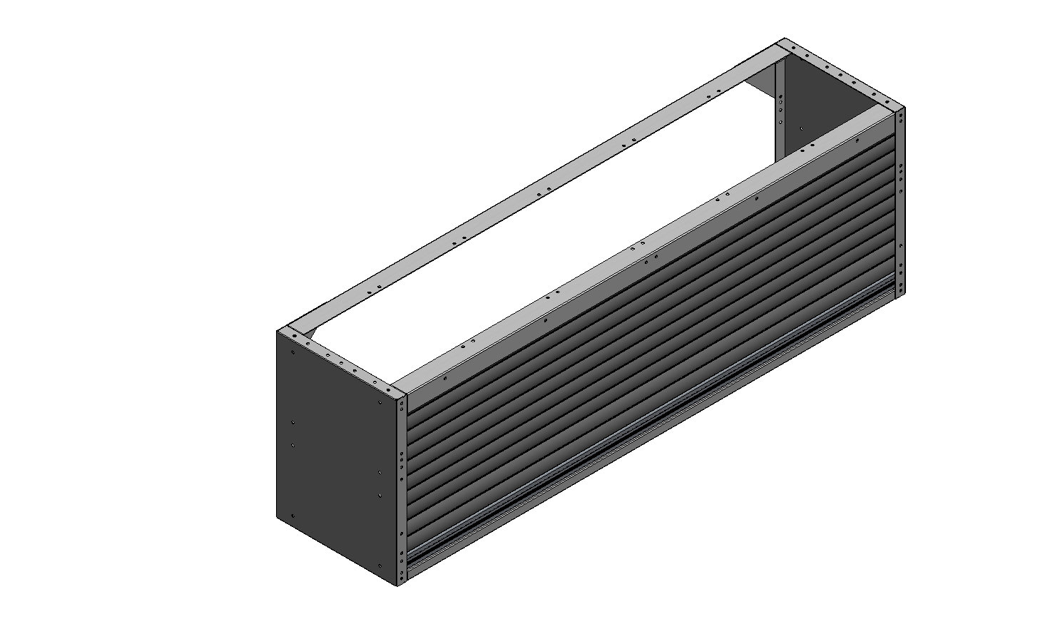 RADKASTENVERKLEIDUNG MIT ROLLADEN 1.521X483X360