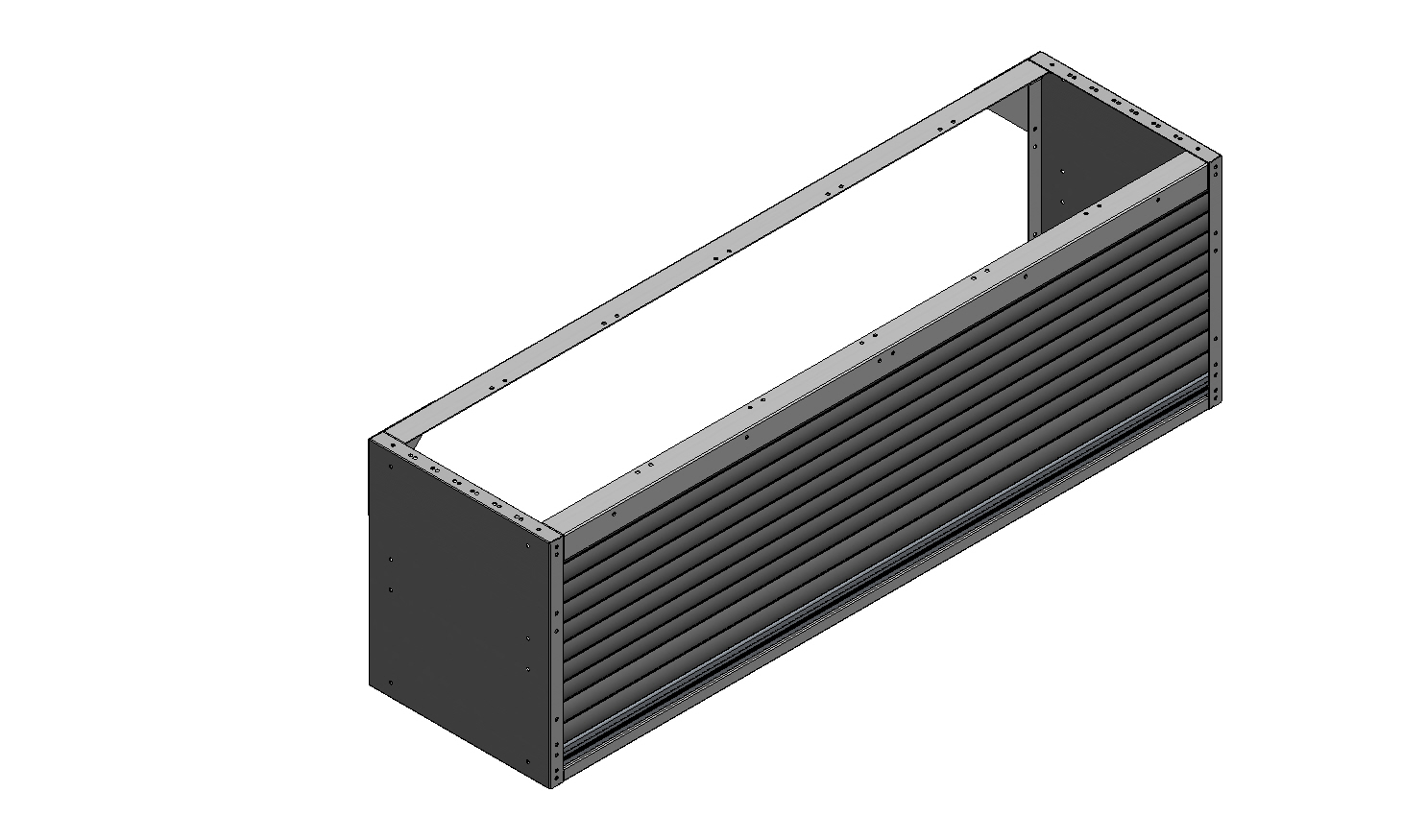 RADKASTENVERKLEIDUNG MIT ROLLADEN 1.521X483X410