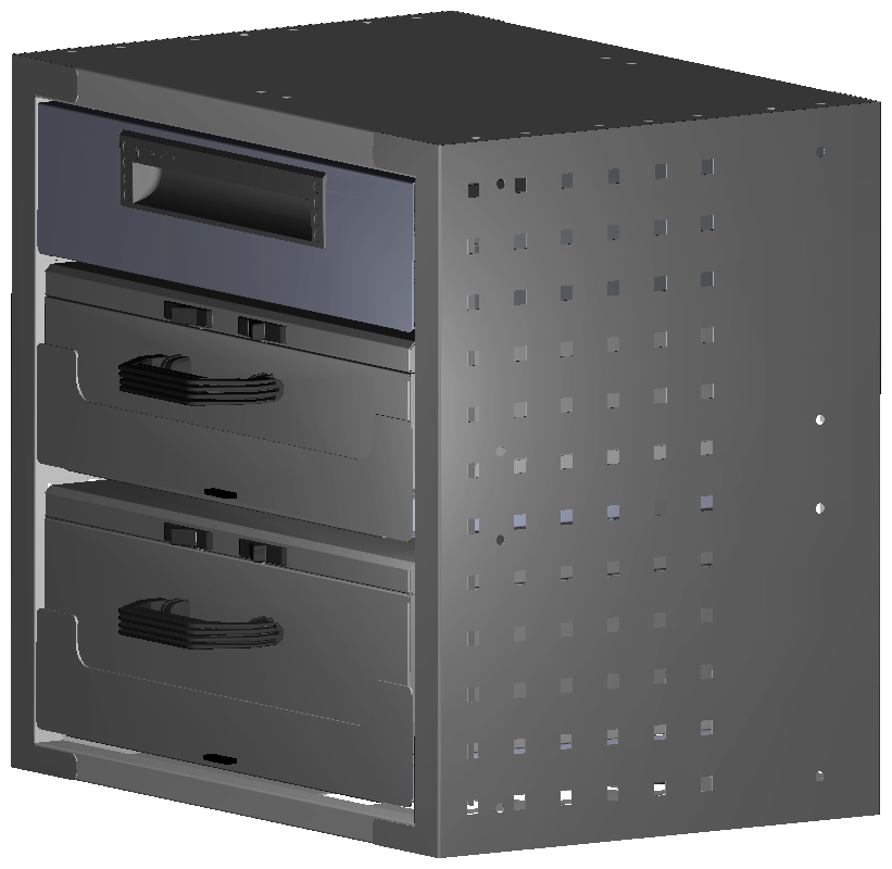 SCHUBKASTEN 507X483X360 MIT 2 TABLAREN INKL. 1 KOFFER 10048 + 1 KOFFER 13000 + 1 SCHUBL.H100