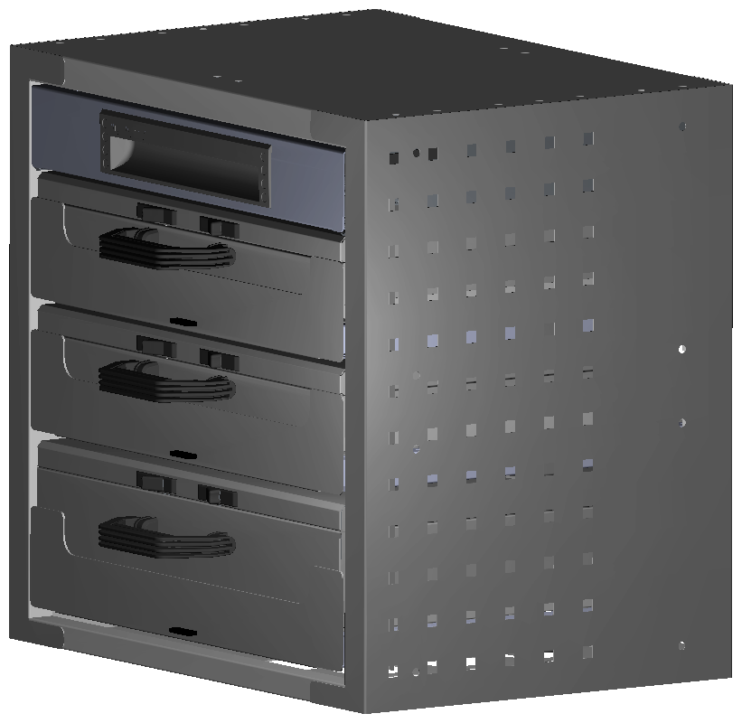 SCHUBKASTEN 507X483X360 MIT 3 TABLAREN INKL. 2 KOFFER 6623 + 1 KOFFER 10000 + 1 SCHUBL.H66