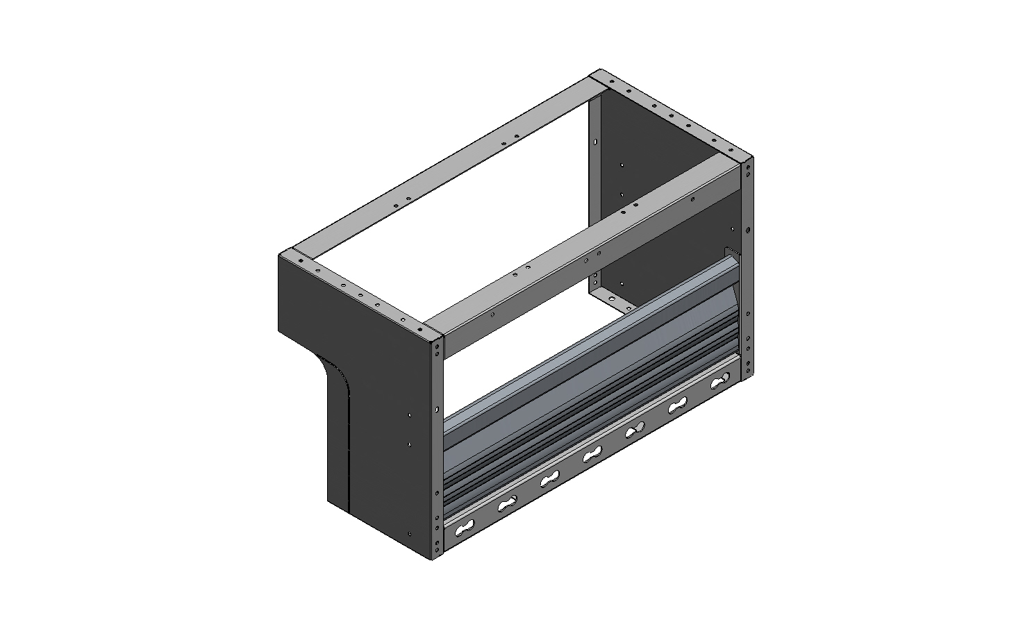 RADKASTENVERKLEIDUNG MIT TXR FXR FIAT FIORINO LINKS 760X444X360
