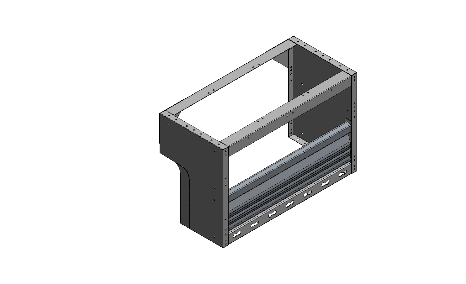 RADKASTENVERKLEIDUNG MIT TXR FXR FIAT FIORINO LINKS 760X483X360