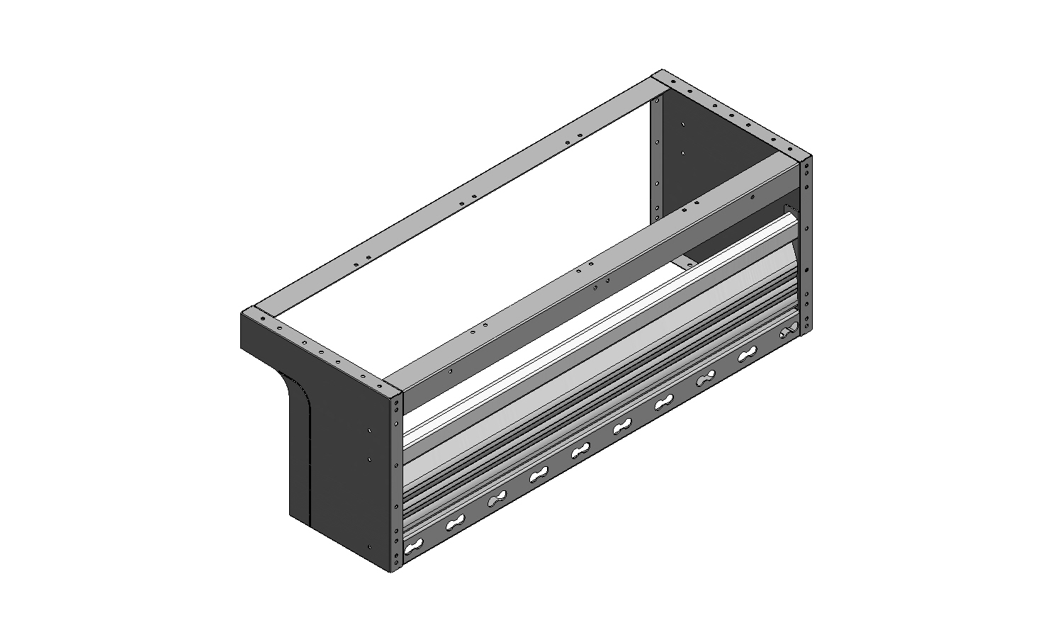 RADKASTENVERKLEIDUNG MIT TXR FXR FIAT FIORINO LINKS 1014X362X360
