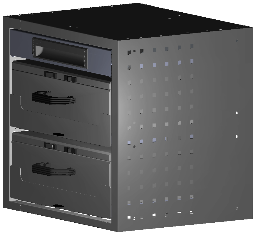 SCHUBKASTEN 507X483X410 MIT 2 TABLAREN INKL. 2 KOFFER 13000 + 1 SCHUBL.H66
