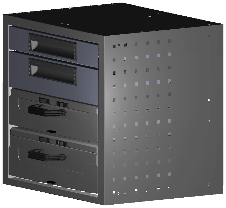 SCHUBKASTEN 507X483X410 MIT 2 TABLAREN INKL. 1 KOFFER 6623 + 1 KOFFER 10048 + 1 SCHUBL.H66 + 1 SCHUBL.H100