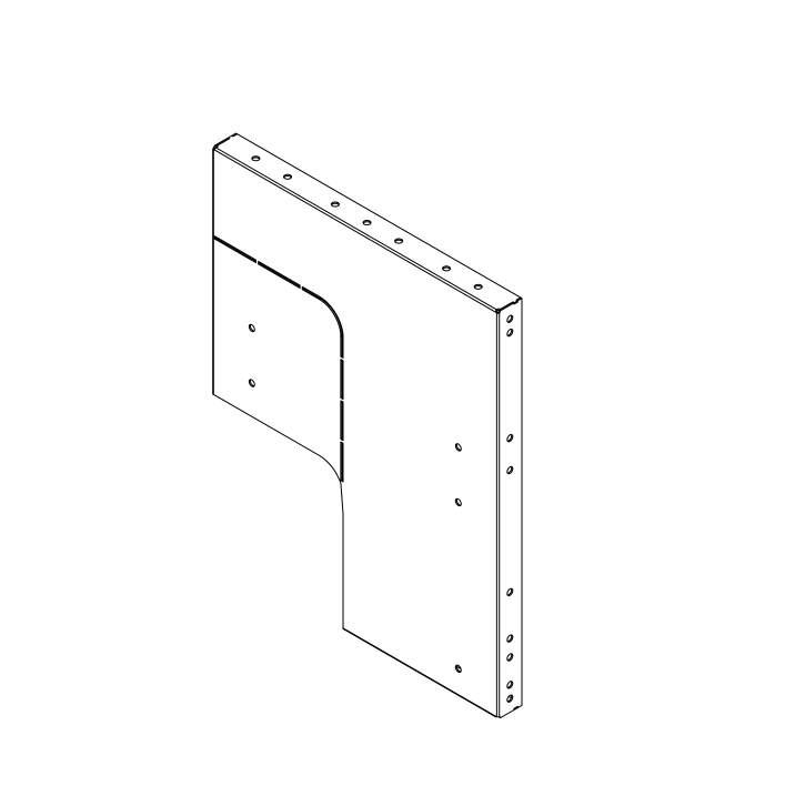 FLANKE FXR RADKASTENVERKLEIDUNG VW CADDY RECHTS 30X362X360