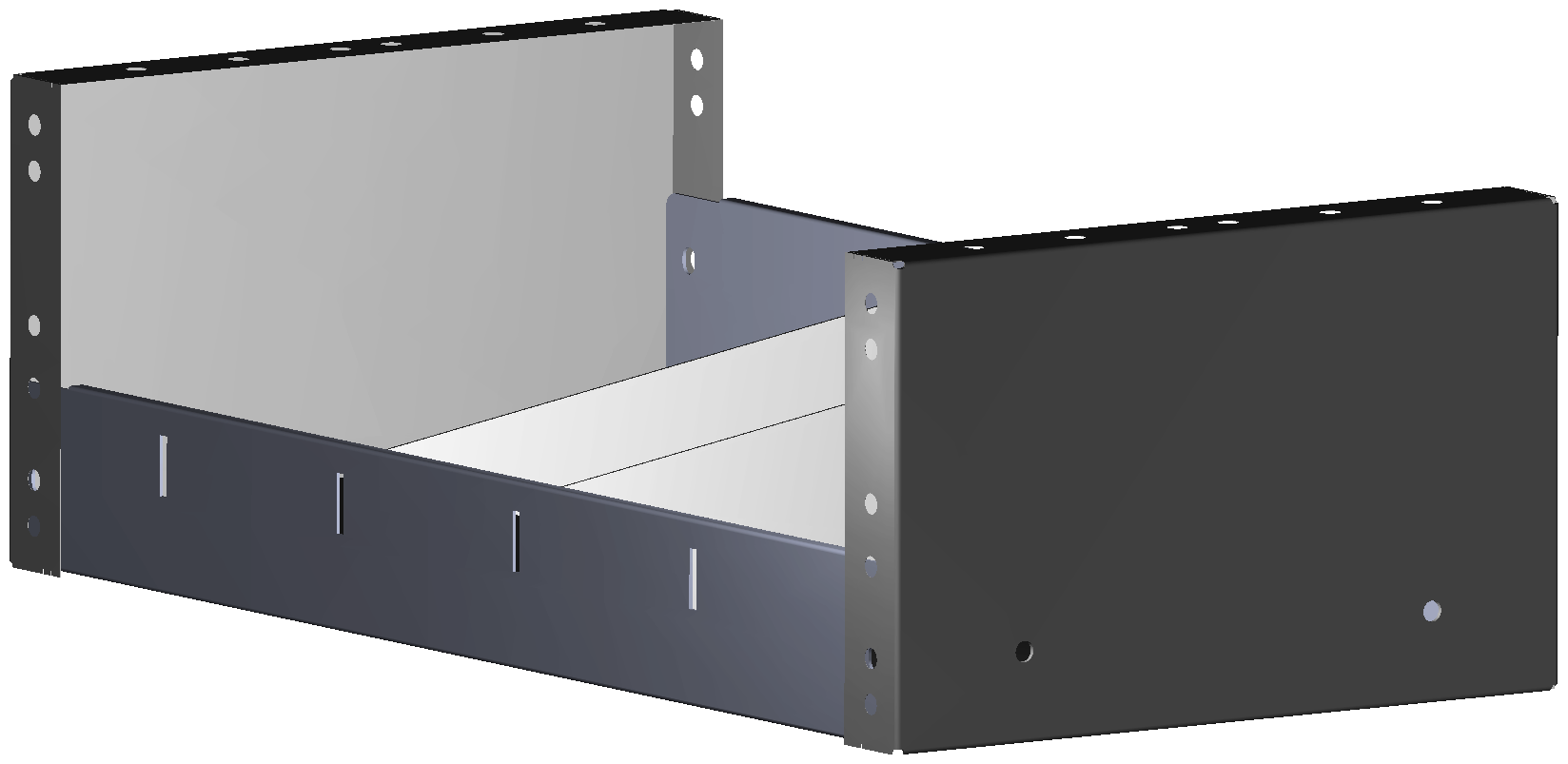 REGAL 507X161X260 MIT 2 TRENNWXNDEN + ANTIRUTSCHMATTE