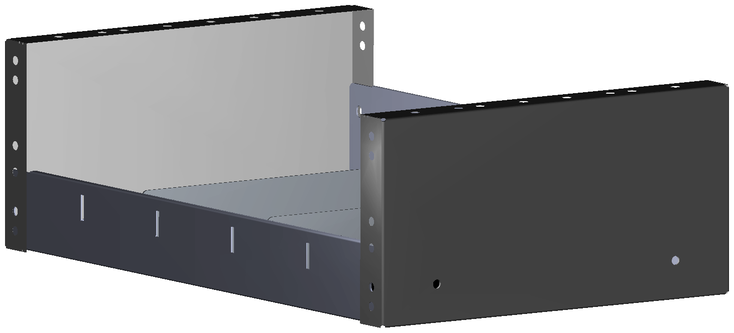 REGAL 507X161X320 MIT 2 TRENNWXNDEN + ANTIRUTSCHMATTE