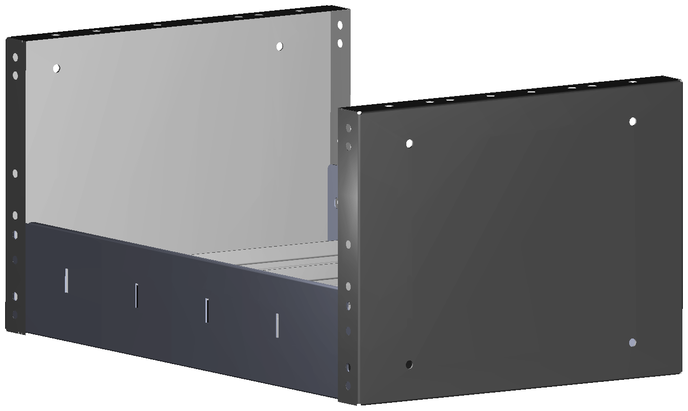 REGAL 507X241X320 MIT 2 TRENNWXNDEN + ANTIRUTSCHMATTE