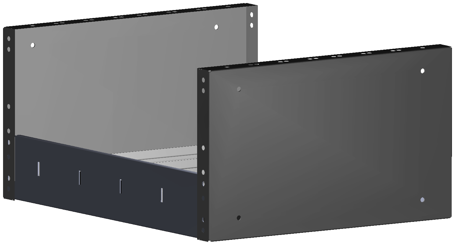 REGAL 507X241X410 MIT 2 TRENNWXNDEN + ANTIRUTSCHMATTE