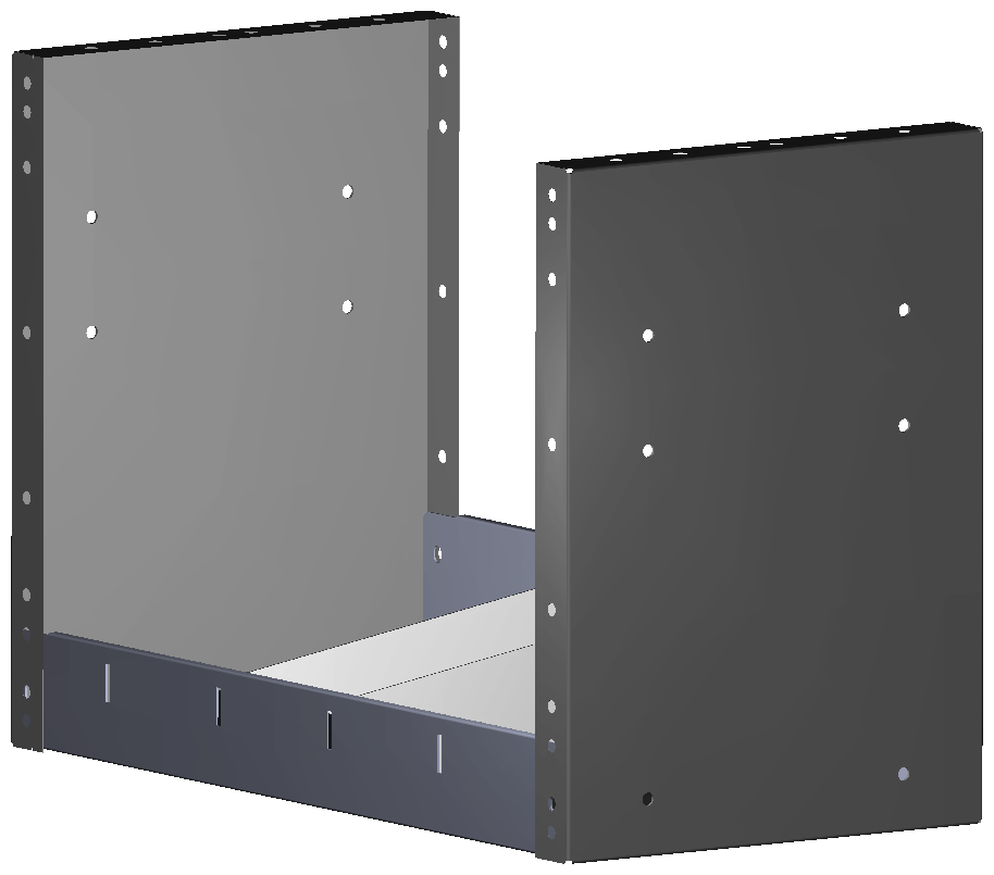 REGAL 507X362X260 MIT 2 TRENNWXNDEN + ANTIRUTSCHMATTE