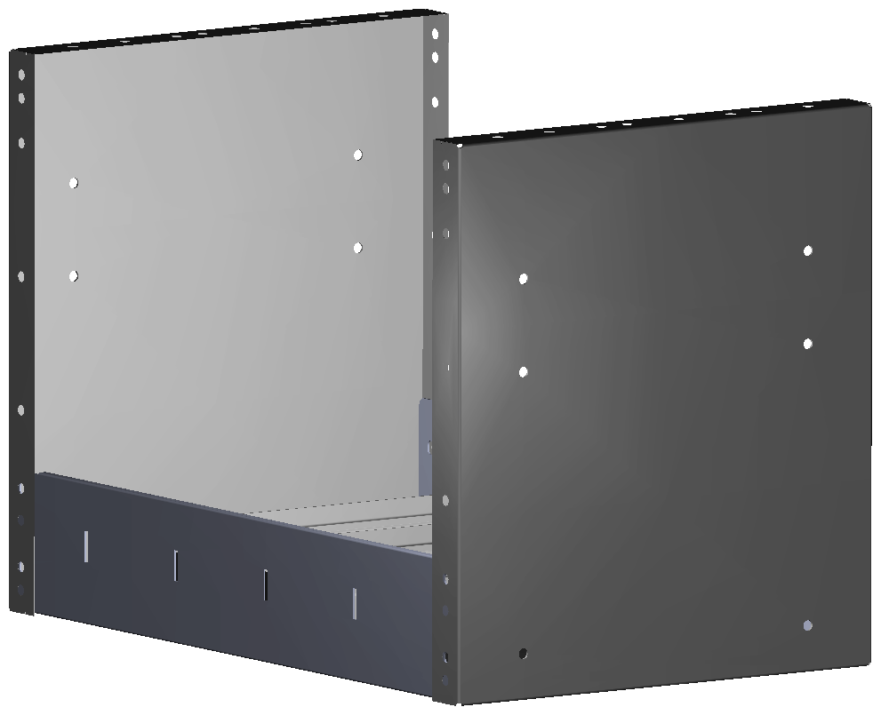 REGAL 507X362X320 MIT 2 TRENNWXNDEN + ANTIRUTSCHMATTE