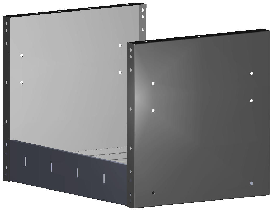 REGAL 507X362X360 MIT 2 TRENNWXNDEN + ANTIRUTSCHMATTE