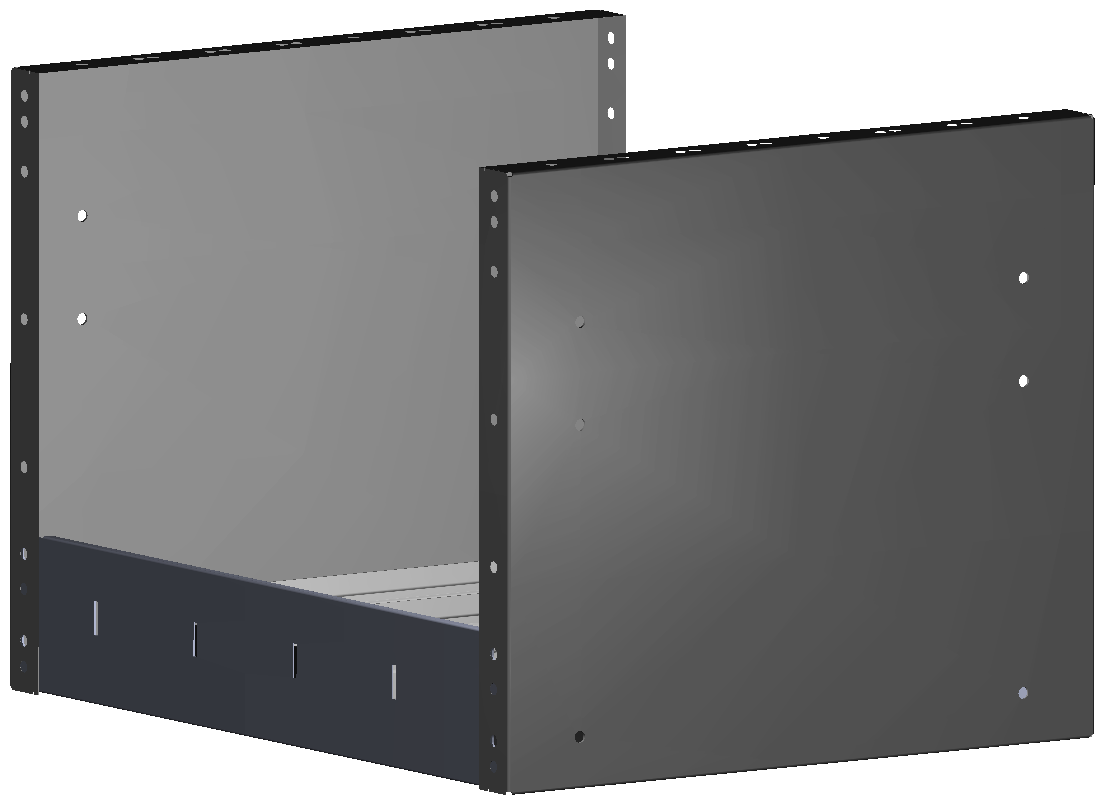REGAL 507X362X410 MIT 2 TRENNWXNDEN + ANTIRUTSCHMATTE