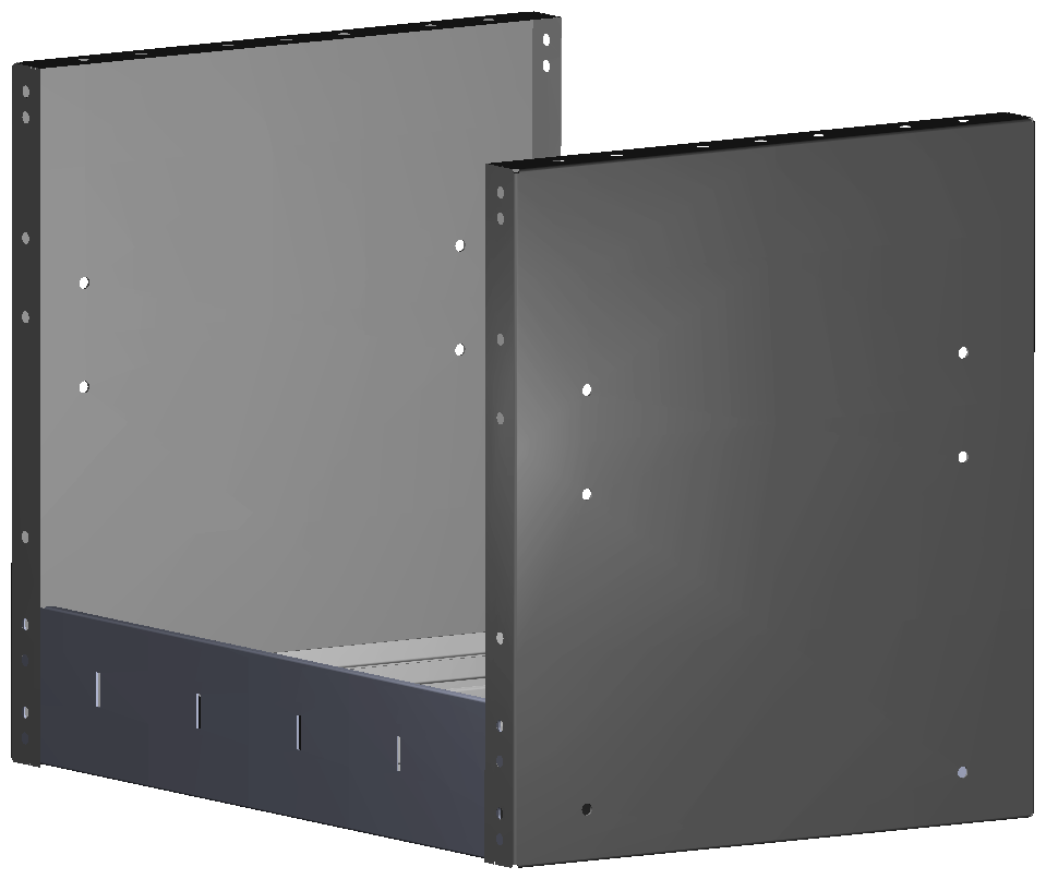 REGAL 507X402X360 MIT 2 TRENNWXNDEN + ANTIRUTSCHMATTE