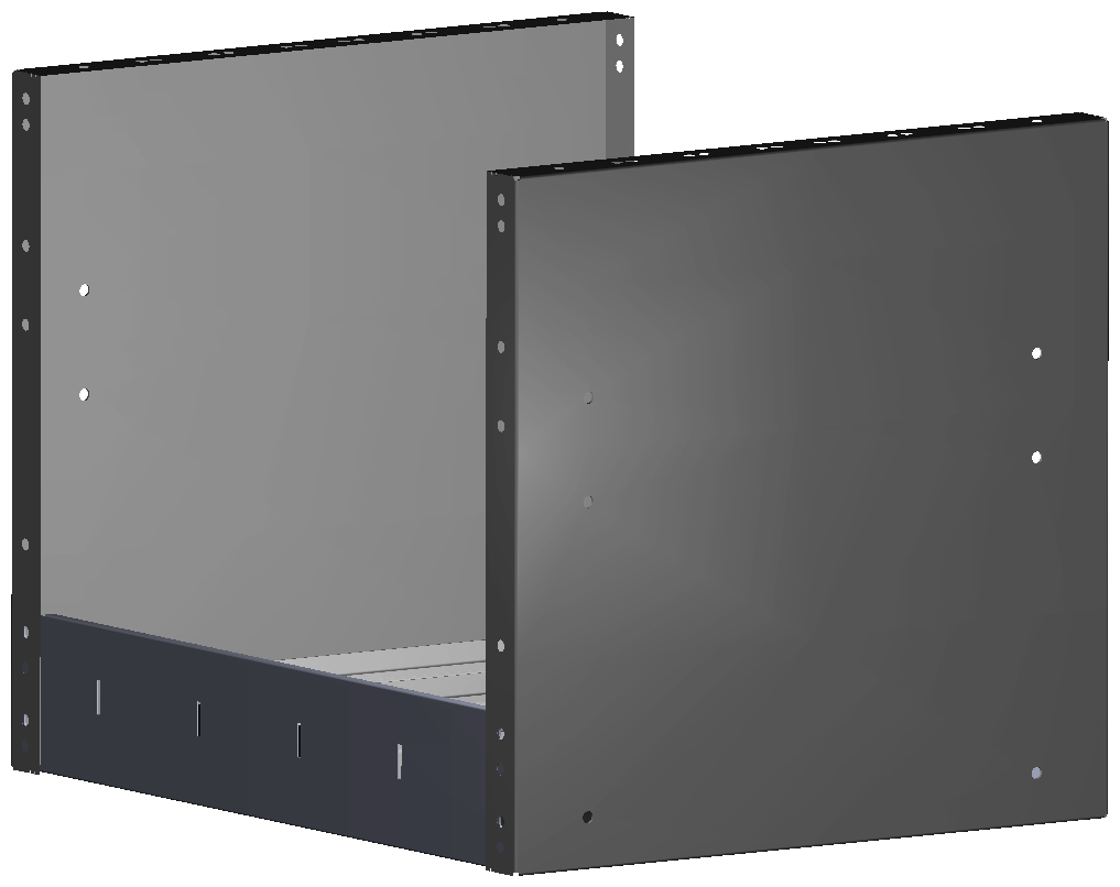 REGAL 507X402X410 MIT 2 TRENNWXNDEN + ANTIRUTSCHMATTE