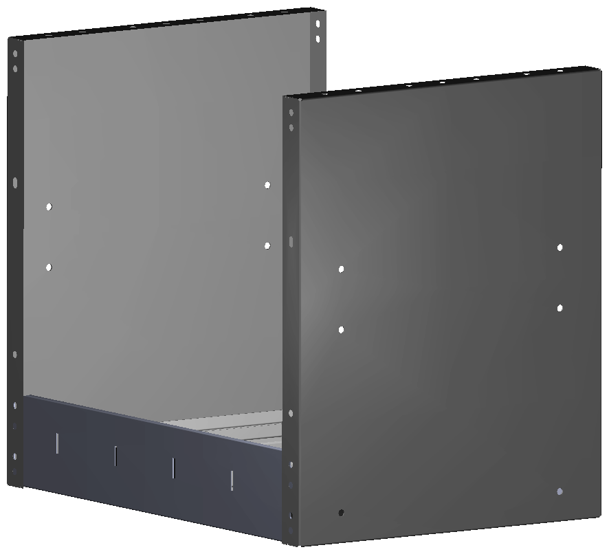 REGAL 507X444X360 MIT 2 TRENNWXNDEN + ANTIRUTSCHMATTE