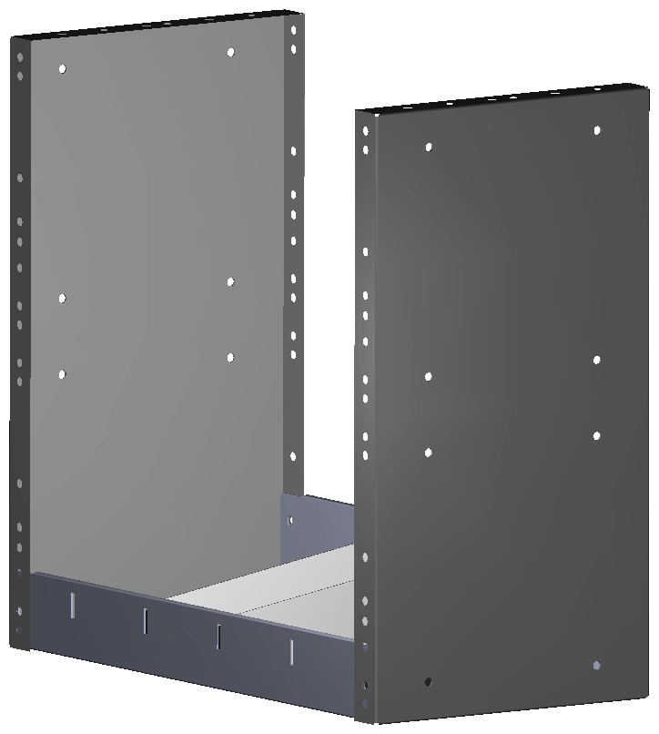 REGAL 507X483X260 MIT 2 TRENNWXNDEN + ANTIRUTSCHMATTE