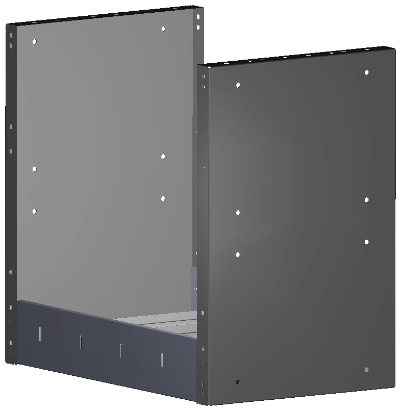 REGAL 507X483X320 MIT 2 TRENNWXNDEN + ANTIRUTSCHMATTE