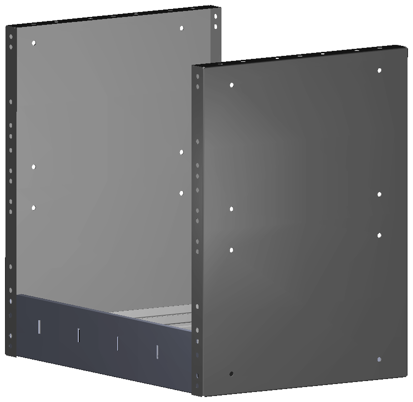 REGAL 507X483X360 MIT 2 TRENNWXNDEN + ANTIRUTSCHMATTE