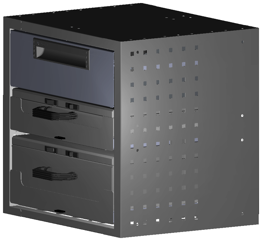 SCHUBKASTEN 507X483X410 MIT 2 TABLAREN INKL. 1 KOFFER 6623 + 1 KOFFER 13000 + 1 SCHUBL.H130